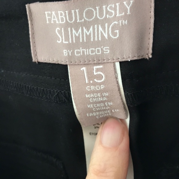 NWOT crop black pants. Not worn. Size 10 or 1.5 - Picture 4 of 5